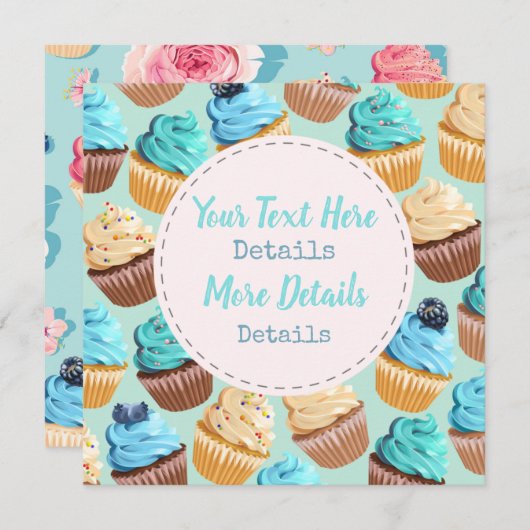 Zoete behandelingen slaan de datum op save the date (Voorkant / Achterkant)