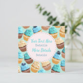 Zoete behandelingen slaan de datum op save the date (Staand voorkant)