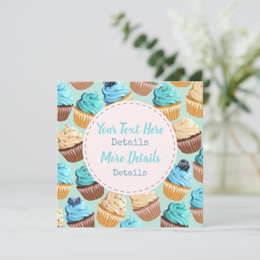 Zoete behandelingen slaan de datum op save the date (Staand voorkant)