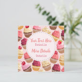 Zoete behandelingen slaan de datum op save the date (Staand voorkant)