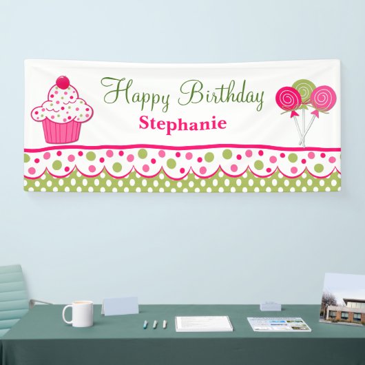 Zoete behandelt aangepaste zondagstanner spandoek (Beurs)