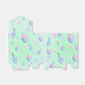 Zoete beker taart en zeemeermin Gelukkige Verjaard Bedankdoosjes (Uitgevouwen)