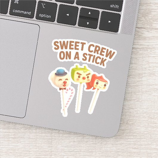 Zoete bemanning: Karakter Cake Pops op een Stok Sticker (Detail)