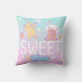Zoete Beren met Fluffy Monsters Kussen (Achterkant)
