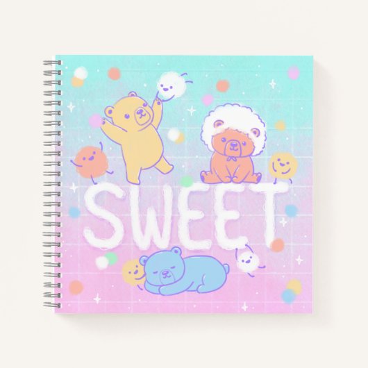 Zoete Beren met Fluffy Monsters Notitieboek (Voorkant)