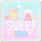Zoete Beren met Fluffy Monsters Sticker (Voorkant)