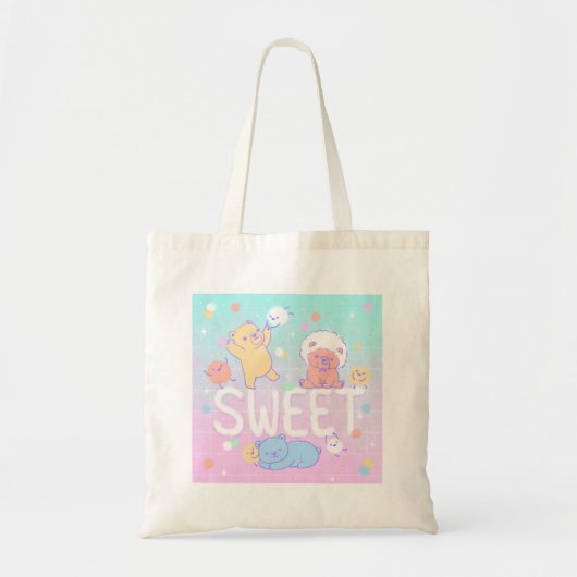 Zoete Beren met Fluffy Monsters Tote Bag (Voorkant)