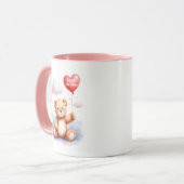 Zoete berenhartballon Ik hou van mijn moeder Mok (Voorkant links)