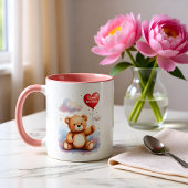 Zoete berenhartballon Ik hou van mijn moeder Mok