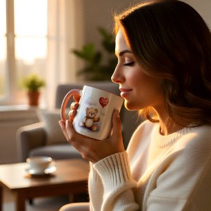 Zoete berenhartballon Ik hou van mijn moeder Mok