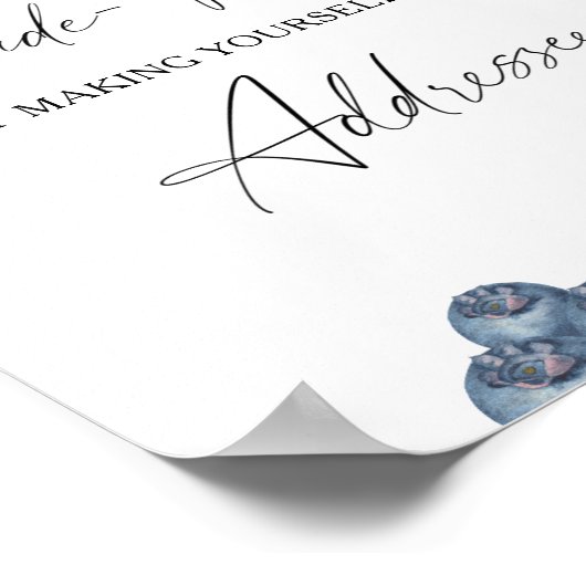 Zoete bes - help de drukke bruid Adres Poster (Hoek)