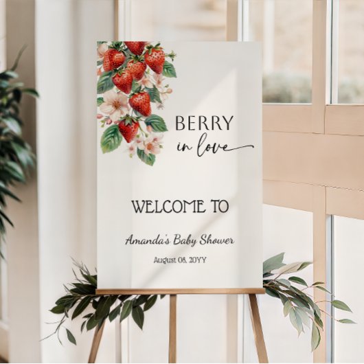 Zoete Bes in Liefde Aardbeien Bruidsdiner Poster