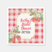 Zoete Bes Waterverf Aardbei Bruidsdouche Servet (Voorkant)