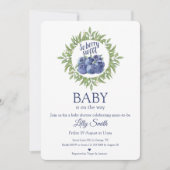 Zoete bessen Baby shower Uitnodigingsbosbessen Kaart (Voorkant)