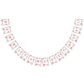 Zoete bessen Eerste Verjaardag Pastel Roze Rode Bl Vlaggetjes (Alle)