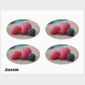 Zoete bessen ovale sticker (Vel)