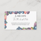 Zoete bessen - Recept voor de bruid om te zijn Informatiekaartje (Voorkant)