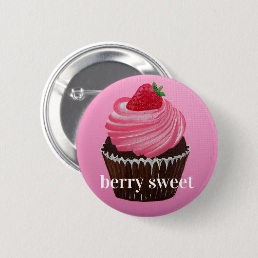 zoete bessen ronde button 5,7 cm (Voorkant /achterkant)