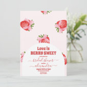 Zoete bessen vrijgezellenfeest kaart (Staand voorkant)