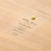 Zoete Bij Baby Shower  Acryl Uitnodigingen (Laagn)