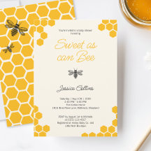 Zoete Bij Kan Cute Gele Honingraat Baby Shower
