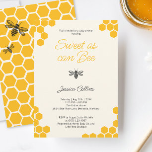 Zoete Bij Kan Cute Gele Honingraat Baby Shower Kaart