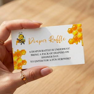 Zoete Bij Luiers Raffle Ticket Informatiekaartje