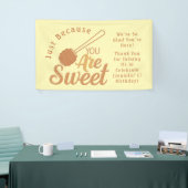 Zoete Bij Verjaardag Bord Rustieke Feest Banner (Beurs)