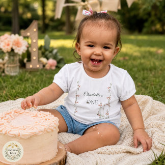 Zoete Bij Wilde Bloemen Meisjes Eerste Verjaardag Kinder Shirts