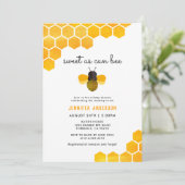 Zoete Bij Zoals Kan Baby Shower Uitnodiging (Staand voorkant)