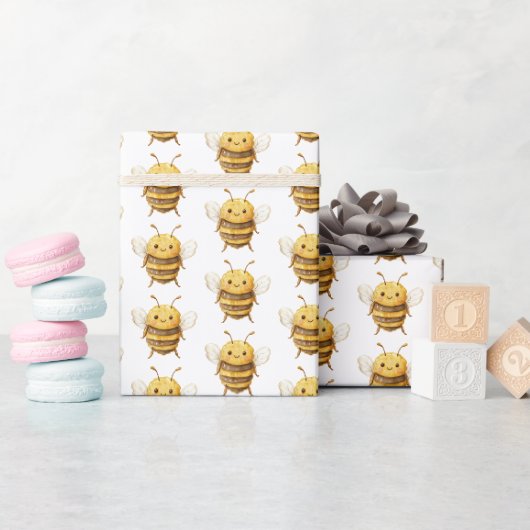 Zoete Bijen Baby Shower Cadeaupapier (Baby Shower)