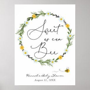 Zoete Bijen Baby Shower Welkom Bord Poster
