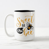 zoete bijen woord kunst toevoegen monogram tweekleurige koffiemok (Links)