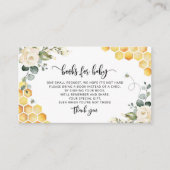 Zoete bijenboeken voor baby-kaartje informatiekaartje (Voorkant)