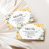 Zoete bijenboeken voor baby-kaartje informatiekaartje