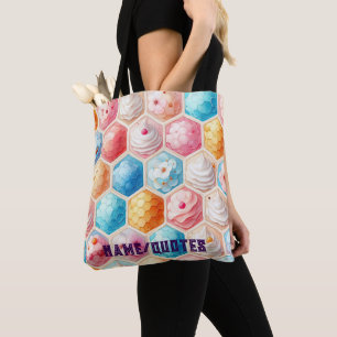 Zoete Bijenkorf Dessert Naadloos Ontwerp Tote Bag