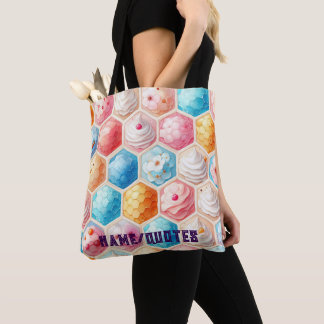 Zoete Bijenkorf Dessert Naadloos Ontwerp Tote Bag