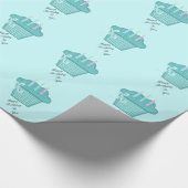 Zoete Birthday Cupcakes met kaarsen Cadeaupapier (Hoek)