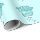 Zoete Birthday Cupcakes met kaarsen Cadeaupapier (Rol Hoek)