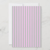 Zoete Birthday Pink & Grey Invitation Kaart (Achterkant)