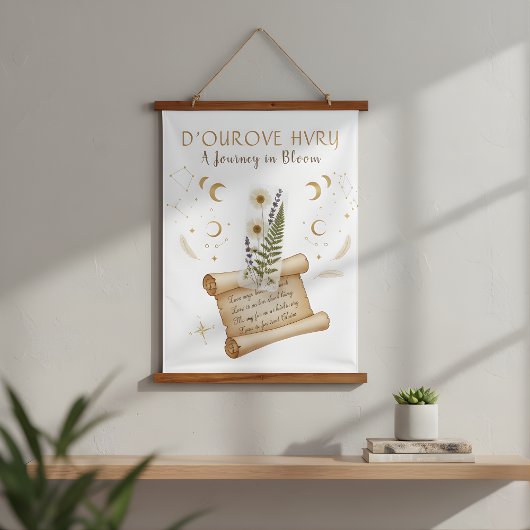 Zoete bladwijzer bloemen wandtapijt hangend wandkleed