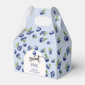Zoete blauwe bessen kinderen verjaardag bedankdoosjes (Achterkant)