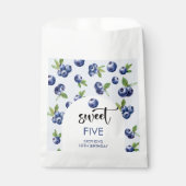 Zoete blauwe bessen kinderen verjaardag bedankzakje (Voorkant)