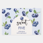 Zoete blauwe bessen kinderen verjaardag inpakpapier vel (Voorkant)