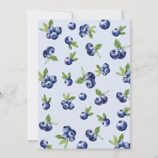 Zoete blauwe bessen kinderen verjaardag kaart (Achterkant)