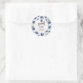 Zoete blauwe bessen kinderen verjaardag ronde sticker (Tas)