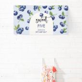 Zoete blauwe bessen kinderen verjaardag spandoek (Insitu)