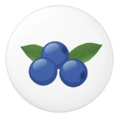Zoete blauwe bosbessen keramische knop (Voorkant)