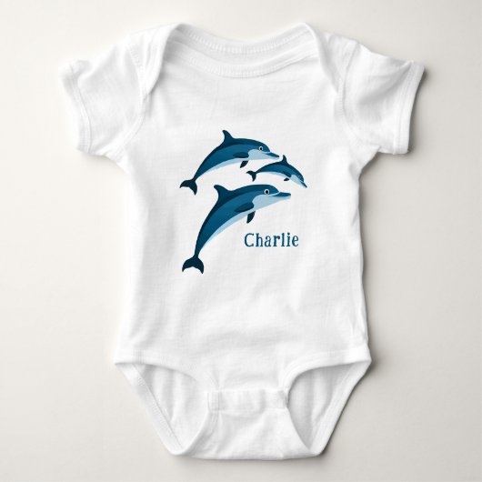 Zoete blauwe dolfijnen romper (Voorkant)