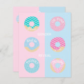 Zoete blauwe en roze donuts baby gender onthullen (Voorkant / Achterkant)